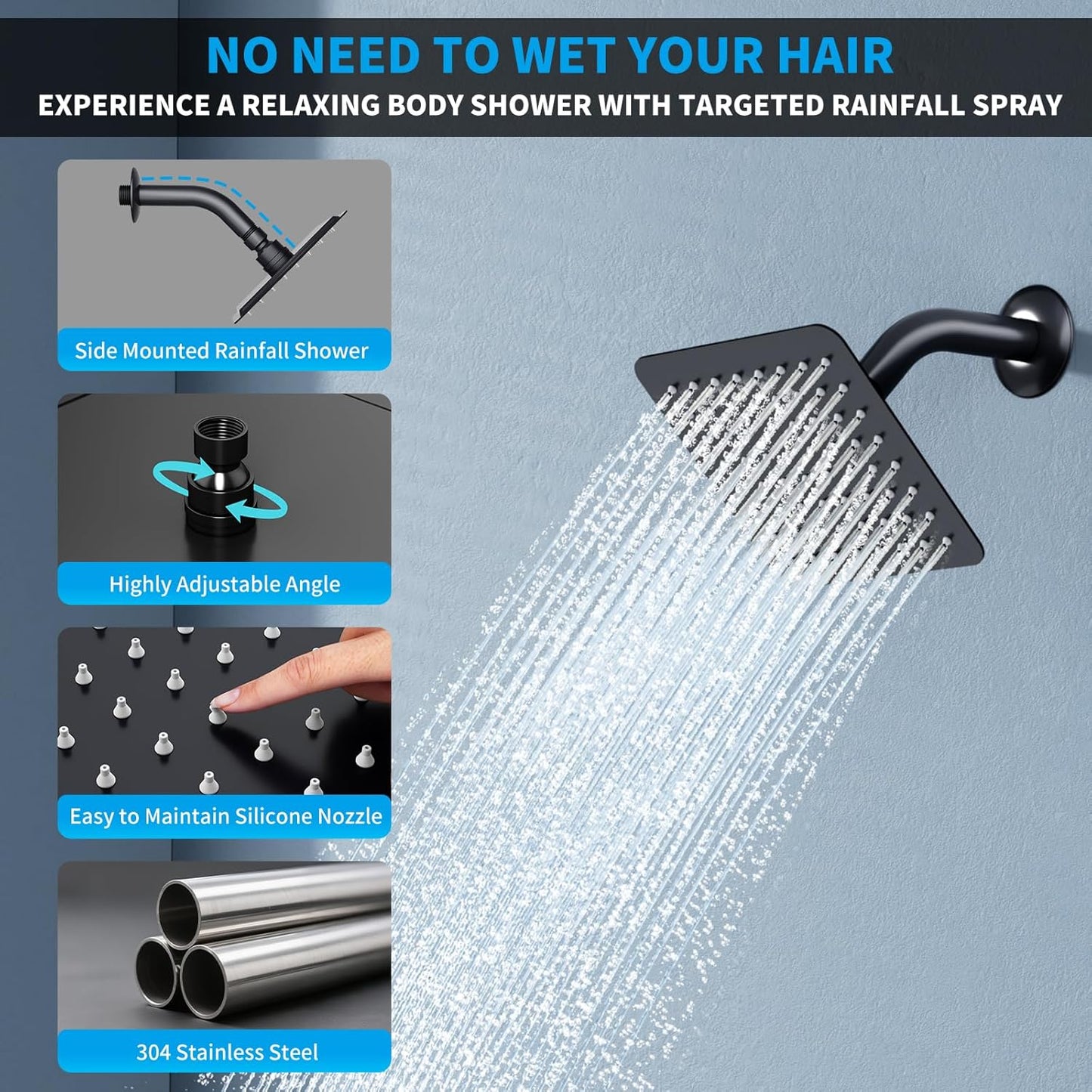 Matte Black Shower System