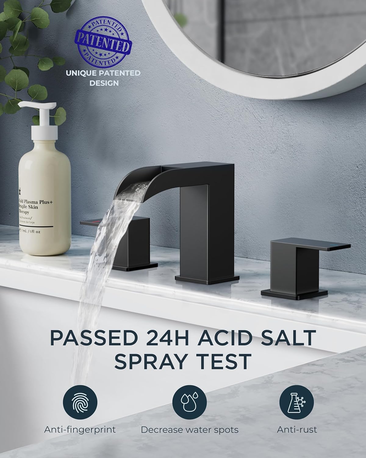 FORIOUS Matte Black Bathroom Faucet
