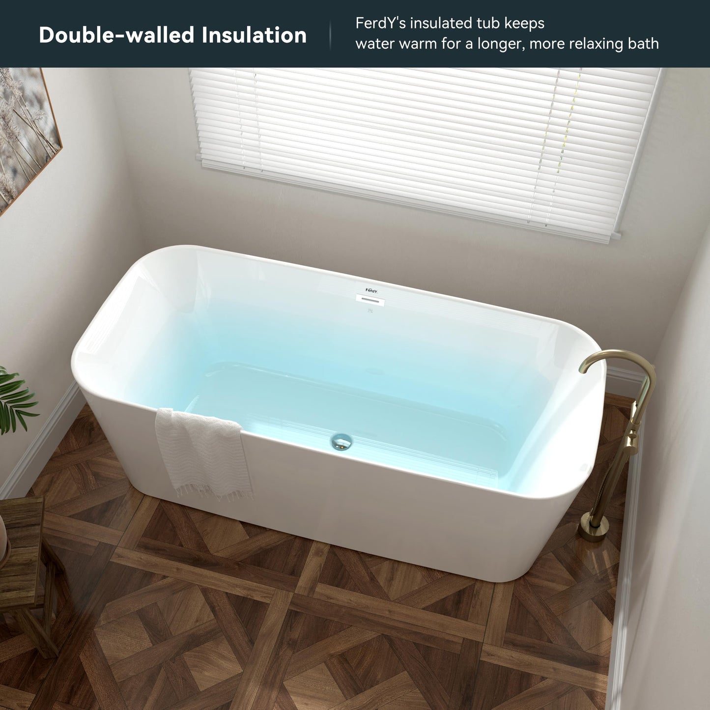 67" FerdY Maui Acrylic Tub
