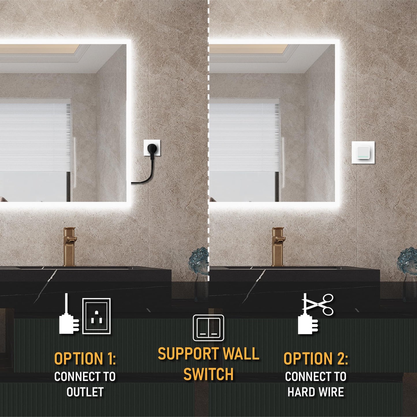 WELLFOR LED Mirror – Anti-Fog