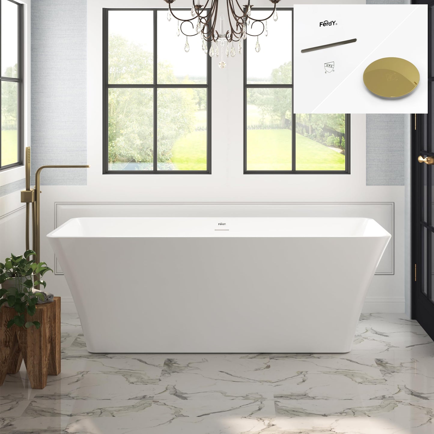 67" FerdY Maui Acrylic Tub