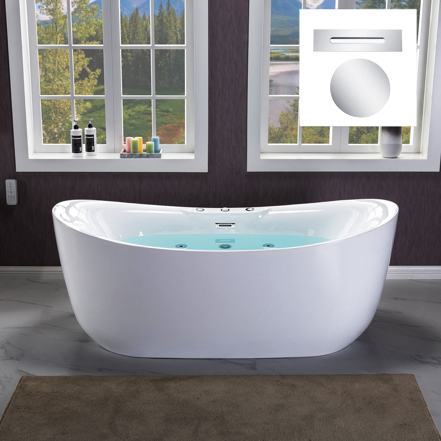 72" WOODBRIDGE Whirlpool Tub