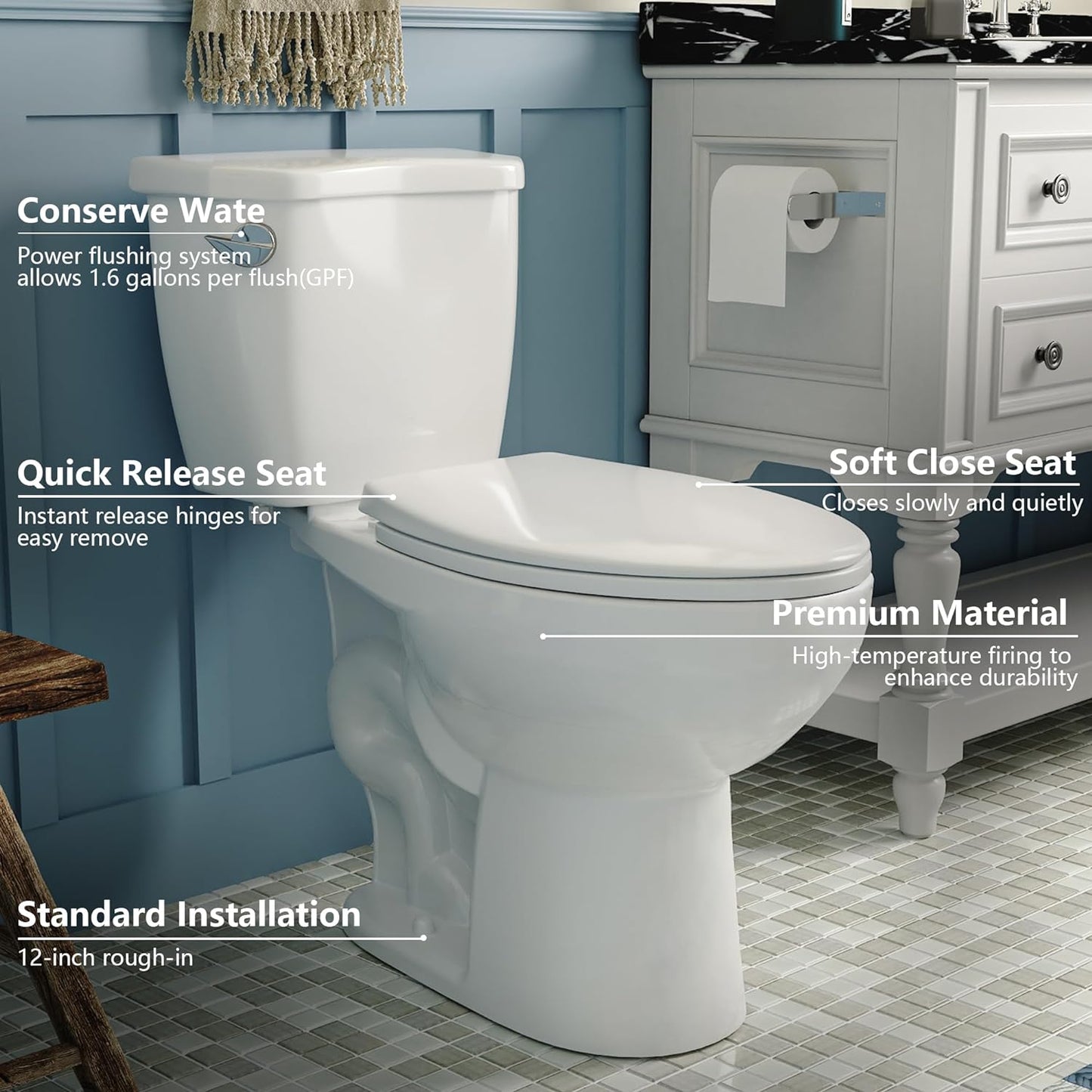 DeerValley ADA Toilet – 1.0 GPF