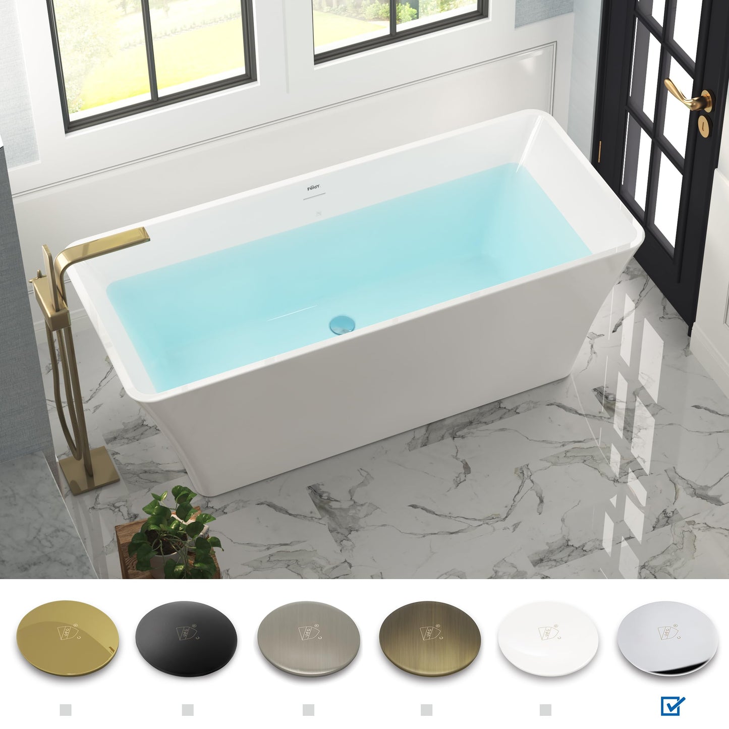 67" FerdY Maui Acrylic Tub