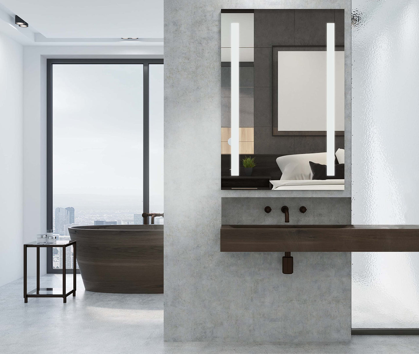 36x36" LED Lighted Bathroom Mirror