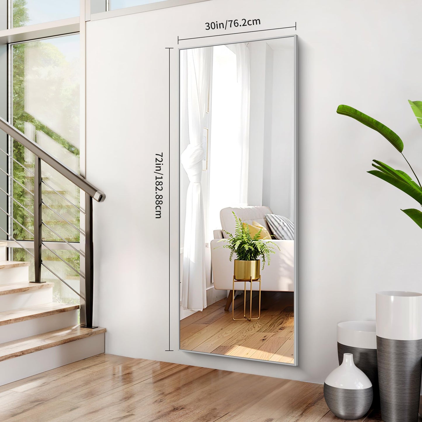 40x48 Black Bathroom Mirror