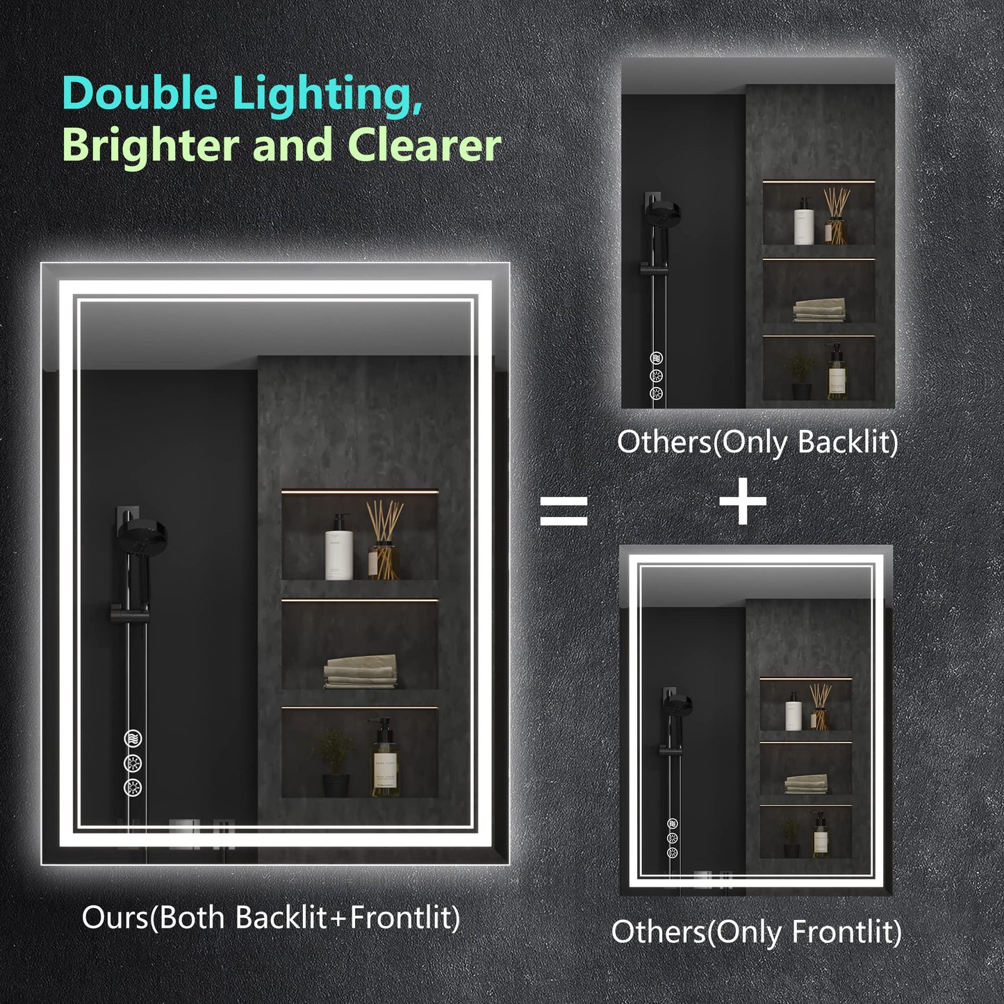 110x40" LED Bathroom Mirror